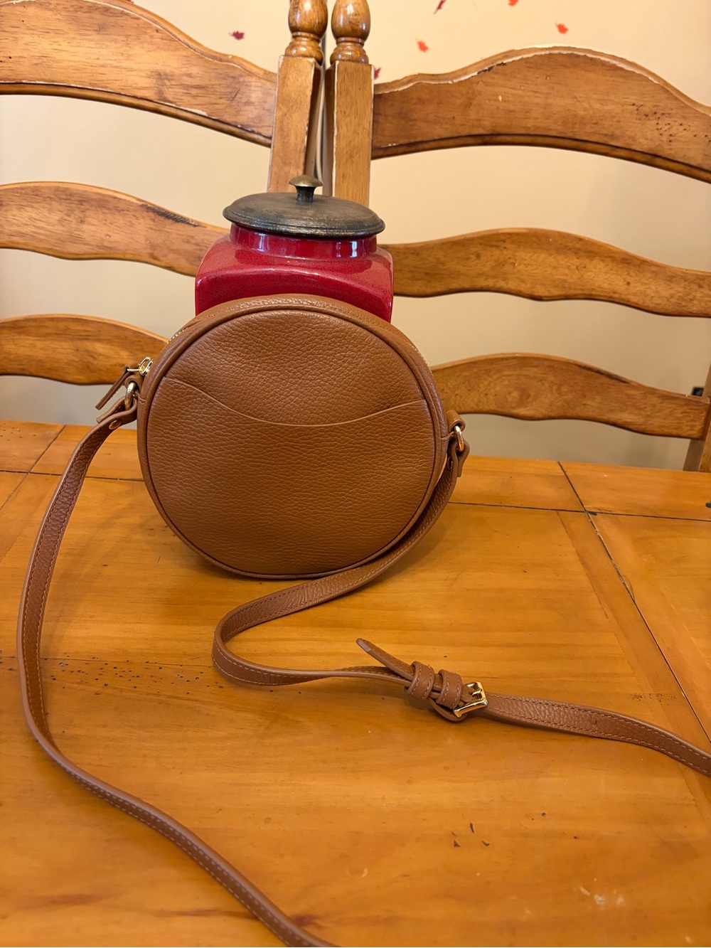 Quince Italian Leather Circle Crossbody